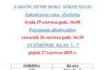 ZAKOŃCZENIE ROKU SZKOLNEGO